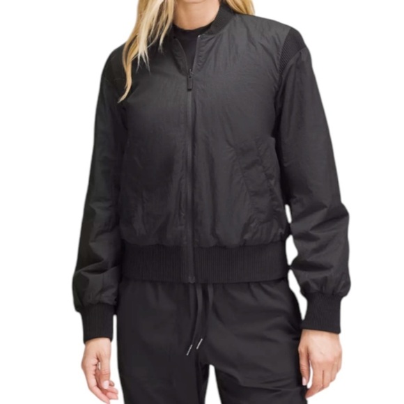 lululemon athletica Jackets & Blazers - Lululemon Reversible Insulated Quilted Bomber Jacket Black 4
Water Repellent Zip